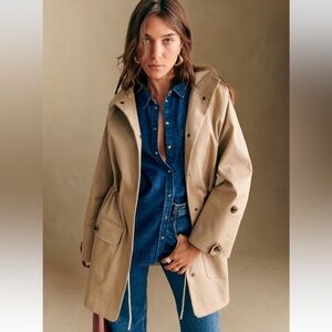 EUC sezane hugo parka sand size us 2/fr 34/uk 6 organic cotton